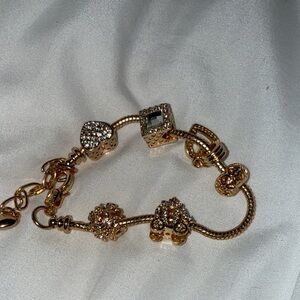 Elegant Gold Charm Bracelet